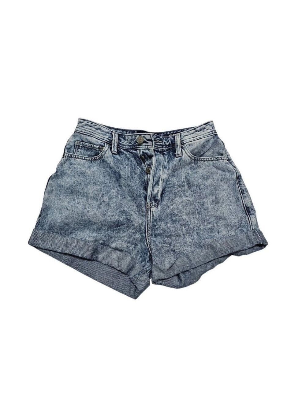 Hollister High Rise Shortie Shorts Acid Wash Denim Size 7